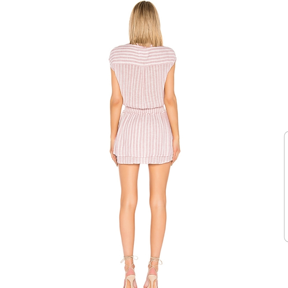 Angelina dress in rose stripes - Picture 2 of 3